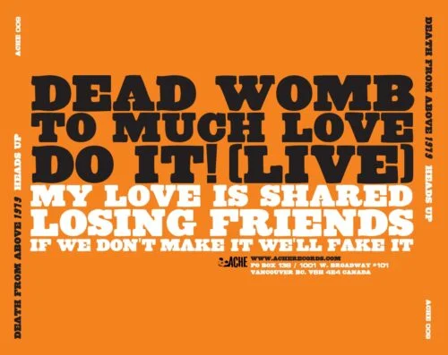 Death From Above EP — Back Tray of CD