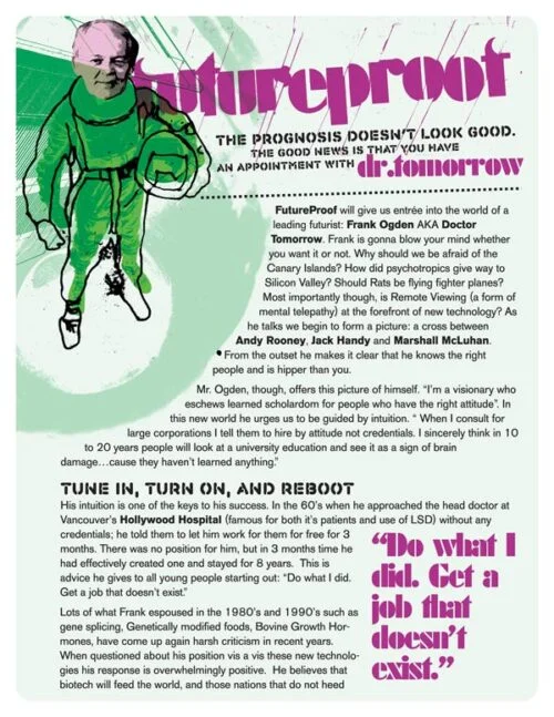 Lightspeed Productions – "Futureproof" promo sheet (side 1)