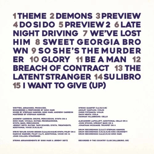 The Gentry : And Now — Vinyl LP Back Cover