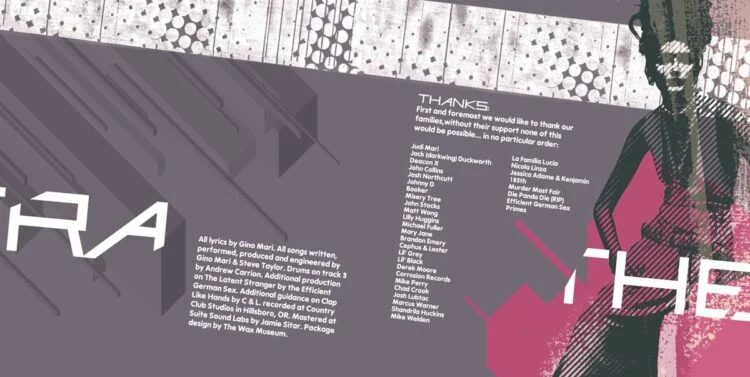 The Gentry "The Latent Stranger EP" — Back panel spread